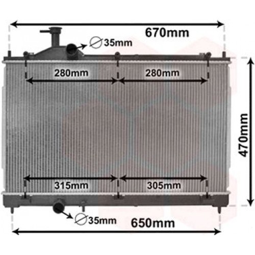 ΨΥΓΕΙΟ ΝΕΡΟΥ 2.0-2.4-3.0 ΒΕΝΖΙΝΗ - 2.0 HYBRID (400x690x16) MITSUBISHI OUTLANDER 2016 - 550206300
