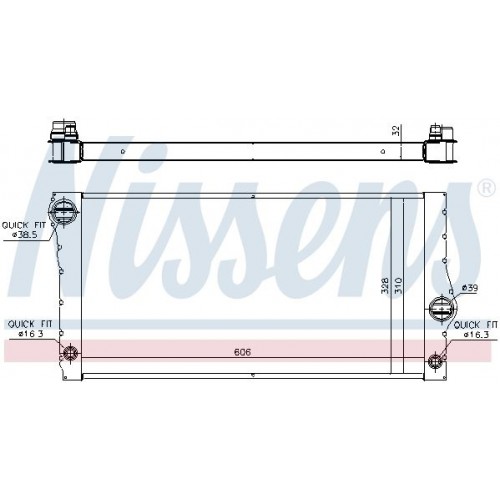 ΨΥΓΕΙΟ ΝΕΡΟΥ 3.0 (535iX) ΒΕΝΖΙΝΗ (& GT/F07) (605x310x32) BMW 5 Series 2010 - 2014 (F10) (F11) 160006330