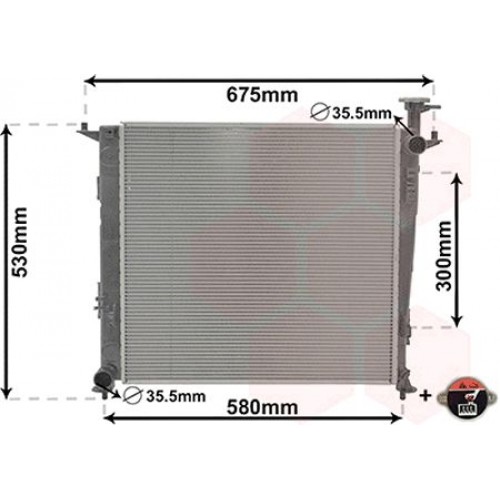 ΨΥΓΕΙΟ ΝΕΡΟΥ 2.2 CRDi ΠΕΤΡΕΛΑΙΟ ΜΗΧΑΝΙΚΟ (510x480x32) KIA SORENTO 2014 - 426106300