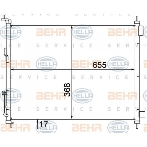 ΨΥΓΕΙΟ A/C ΒΕΝΖΙΝΗ (65.4x34x1.6) NISSAN JUKE 2014 - 577106400