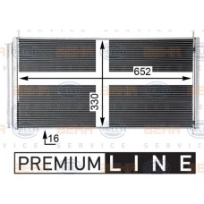 ΨΥΓΕΙΟ A/C 2.0-2.2 D4D ΠΕΤΡΕΛΑΙΟ (670x330x16) TOYOTA VERSO 2013 - 828206410