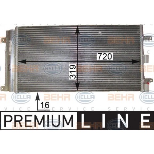 ΨΥΓΕΙΟ A/C (56.5x30.8x1,6) 1.4cc 8V FIAT DOBLO 2001 - 2005 ( 119 ) Combi 022806420