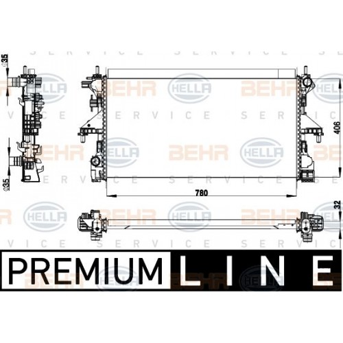 ΨΥΓΕΙΟ ΝΕΡΟΥ 3.0 Hdi ΠΕΤΡΕΛΑΙΟ ΜΗΧΑΝΙΚΟ +AC (780x390x32) PEUGEOT BOXER 2014 - 637006330