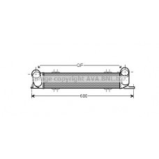 ΨΥΓΕΙΟ INTERCOOLER 2.0 (316D-318D-320D) ΠΕΤΡΕΛΑΙΟ (510x100x84) ΚΟΛΑΡΑ Φ 62/62 BMW 3 Series 2012 - 2014 ( F30/31/34 ) 154206200