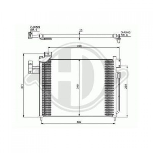 ΨΥΓΕΙΟ A/C 2.0 TD ΠΕΤΡΕΛΑΙΟ (450x340x16) MAZDA MPV - PREMACY 1999 - 2006 500606410