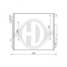 ΨΥΓΕΙΟ A/C 4.0 V6/4.4 V8 ΒΕΝΖΙΝΗ (635x571x16) LANDROVER DISCOVERY 2014 - 2017 ( LA )( F/L ) IV 692006410