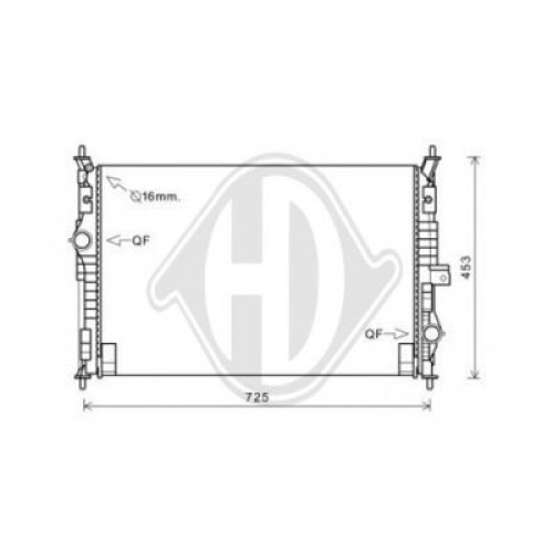 ΨΥΓΕΙΟ ΝΕΡΟΥ 1.6 HDI/1.6-2.0 BLUEHDI ΜΗΧ/ΑΥΤ. +/- A/C (65x43.5x1.8) CITROEN JUMPY 2016 - 033506300
