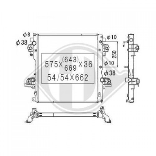 ΨΥΓΕΙΟ ΝΕΡΟΥ 3.0 D4-D ΠΕΤΡΕΛΑΙΟ ΑΥΤΟΜΑΤΟ (570x650x36) TOYOTA LAND CRUISER 2014 - 2017 ( J150 )( F/L ) 825206310