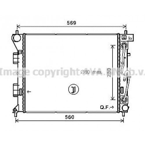 ΨΥΓΕΙΟ ΝΕΡΟΥ 1.6 CRDi ΑΥΤΟΜΑΤΟ ΠΕΤΡΕΛΑΙΟ (480x395x26) HYUNDAI ELANTRA 2014 - 2016 372106330