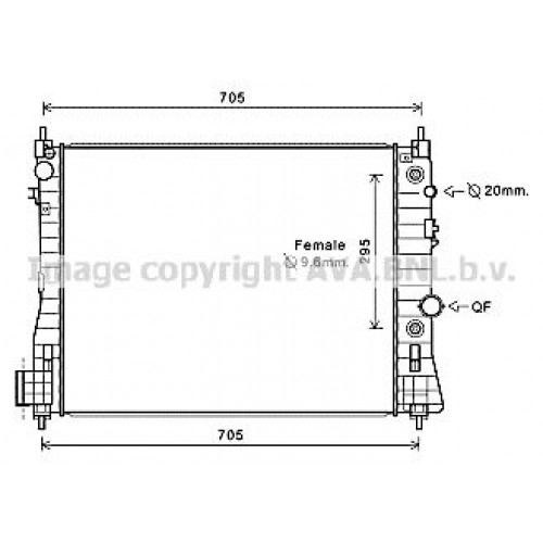 ΨΥΓΕΙΟ ΝΕΡΟΥ 1.7 DTi/CDTi ΑΥΤΟΜΑΤΟ ΠΕΤΡΕΛΑΙΟ (620x510x26) OPEL MOKKA 2016 - 605106330