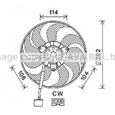 ΒΕΝΤΙΛΑΤΕΡ (ΜΟΤΕΡ+ΦΤΕΡΩΤΗ) (290mm) VW GOLF 1998 - 2004 ( Mk4 ) 059706455