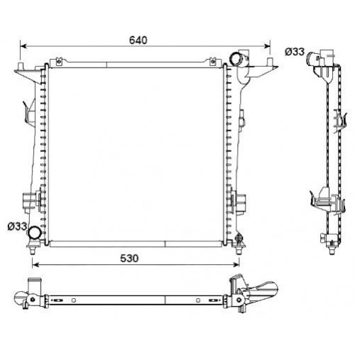 ΨΥΓΕΙΟ ΝΕΡΟΥ 2.0 CRDi ΠΕΤΡΕΛΑΙΟ (450Χ440Χ16) (KOYO) KIA CEED 2009 - 2012 (ED) 430106355