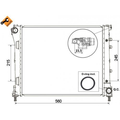 ΨΥΓΕΙΟ ΝΕΡΟΥ 1,3MJTDF (480x395) FORD KA 2008 - 2016 ( RU8 ) 073106310