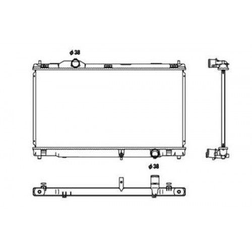 ΨΥΓΕΙΟ ΝΕΡΟΥ ΓΙΑ ΟΛΑ ΒΕΝΖΙΝΗ (375x705x16) LEXUS IS 2005 - 2009 ( XE20 ) 487106300