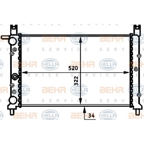 Ψυγείο Νερού FIAT FIORINO 1997 - 2001 ( 146 ) 012806330