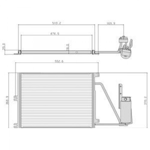 Ψυγείο A/C (Εξωτερικό) OPEL VECTRA 1999 - 2002 ( B ) 015106410