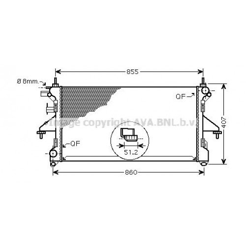 Ψυγείο Νερού PEUGEOT BOXER 2006 - 2014 020106300