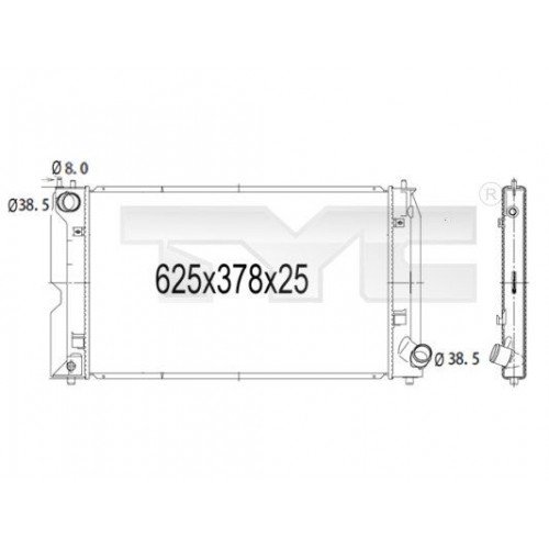 Ψυγείο Νερού TOYOTA AVENSIS 2003 - 2006 ( T250 ) 023206300