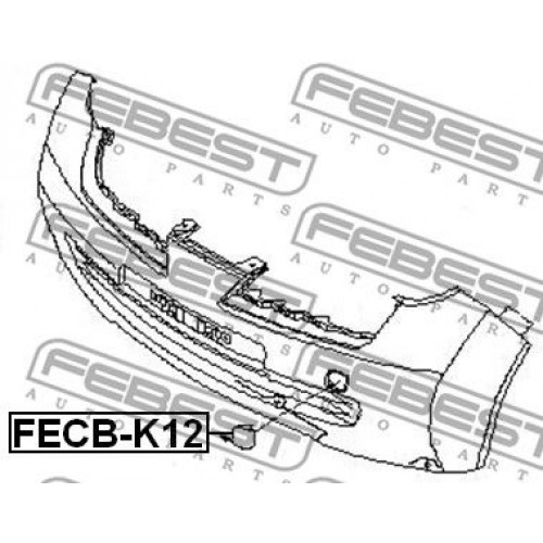 Κάλυμμα Γάντζου Προφυλακτήρα NISSAN MICRA 2005 - 2011 ( K12 ) Εμπρός 024407835