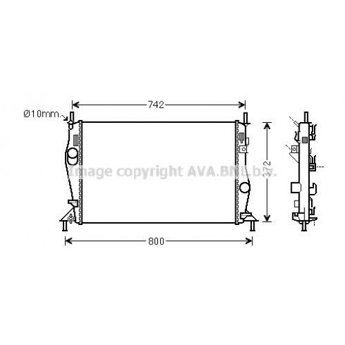 Ψυγείο Νερού FORD FOCUS 2004 - 2008 (MK2A) 024706330 Ψυγείο Νερού FORD FOCUS 2004 - 2008 (MK2A) 024706330