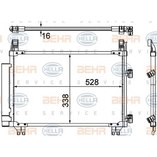 Ψυγείο A/C (Εξωτερικό) TOYOTA YARIS 2006 - 2009 ( KL9 ) 025206410 Ψυγείο A/C (Εξωτερικό) TOYOTA YARIS 2006 - 2009 ( KL9 ) 025206410
