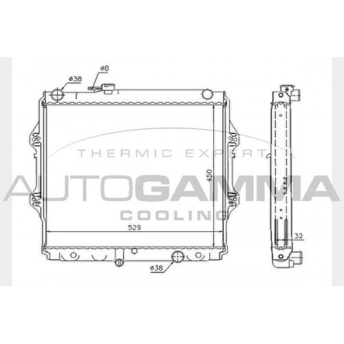 Ψυγείο Νερού TOYOTA HILUX 2001 - 2005 ( KDN140-170 ) 031106320