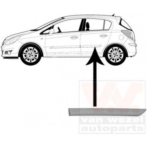 Φάσα Πόρτας OPEL CORSA 2006 - 2011 ( D ) Πίσω Αριστερά 032806572