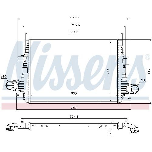 Ψυγείο Intercooler ALFA ROMEO BRERA 2006 - 2010 ( 939 ) 034106200