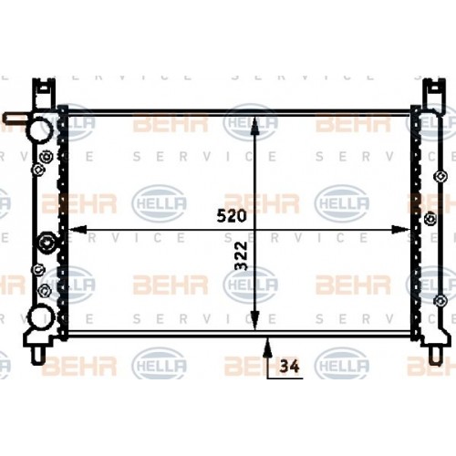 Ψυγείο Νερού FIAT FIORINO 1991 - 1993 ( 146 ) 036006330
