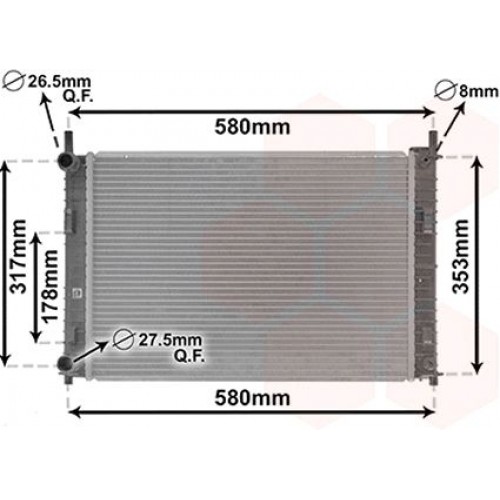 Ψυγείο Νερού FORD FIESTA 2002 - 2005 ( Mk5a ) 036206340