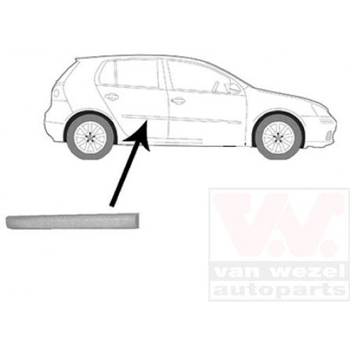 Φάσα Πόρτας Βαφόμενο VW GOLF PLUS 2005 - 2009 Mk5 ( 5M1 - 521 ) Πίσω Δεξιά 036606551