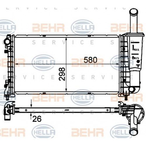 Ψυγείο Νερού FIAT PUNTO 2003 - 2011 ( 188 ) 038906310