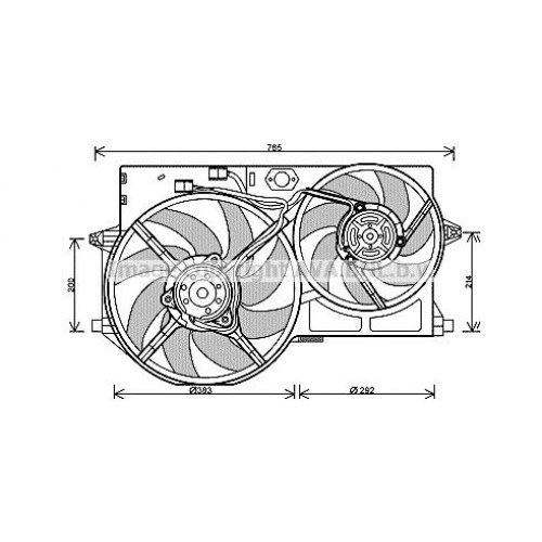 Βεντιλατέρ Νερού PEUGEOT 806 1994 - 2002 ( 221 ) 041606450