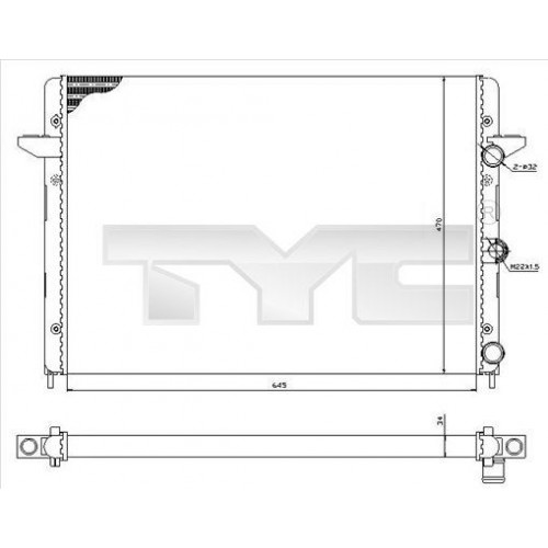 Ψυγείο Νερού VW SHARAN 1995 - 2000 ( 7M ) 042206310