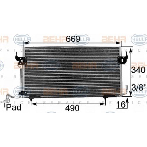 Ψυγείο A/C (Εξωτερικό) PEUGEOT PARTNER 1996 - 2002 042706410