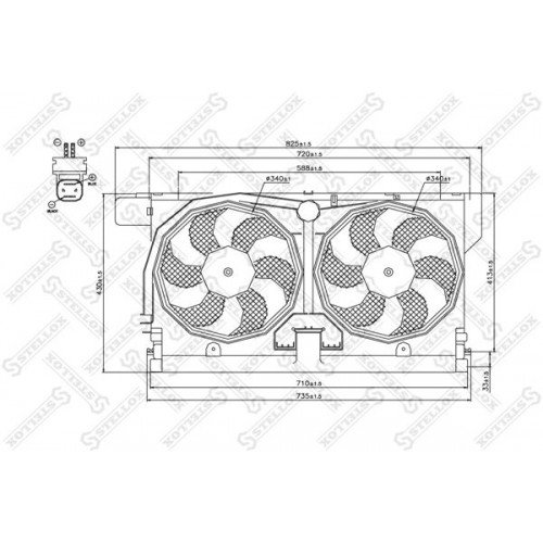 Βεντιλατέρ Νερού PEUGEOT PARTNER 1996 - 2002 042706450