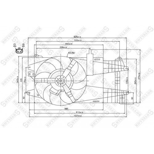 Βεντιλατέρ Νερού FIAT IDEA 2004 - 2007 044206470