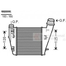 ΨΥΓΕΙΟ INTERCOOLER 1.5 DCi ΠΕΤΡΕΛΑΙΟ (188x183x64) ΚΟΥΜΠΩΤΟ/ΚΟΥΜΠΩΤΟ RENAULT TWINGO 2007 - 2012 ( CN0 ) 046306210