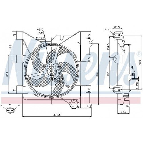 Βεντιλατέρ Νερού CITROEN BERLINGO 2002 - 2008 ( I )( MF ) 050906450