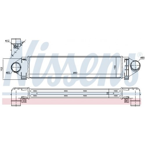 ΨΥΓΕΙΟ INTERCOOLER 2.5 ST225/RS305/RS350 ΒΕΝΖΙΝΗ (660x150x65) ΧΩΡΙΣ ΤΡΥΠΑ ΓΙΑ ΑΙΣΘΗΤΗΡΑ LANDROVER FREELANDER 2007 - 2011 ( FA ) 053706240