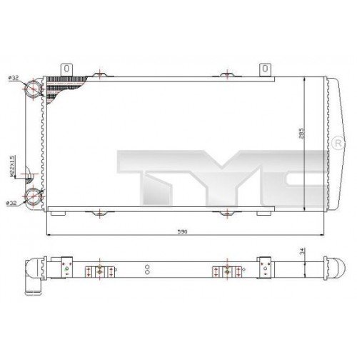 Ψυγείο Νερού SKODA FELICIA 1998 - 2001 ( 6U1/5 ) 059606320