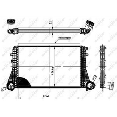 Ψυγείο Intercooler AUDI A3 2003 - 2005 ( 8P ) 062806200