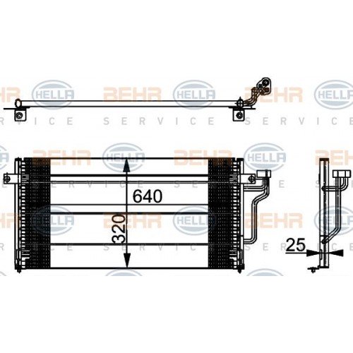 Ψυγείο A/C (Εξωτερικό) MITSUBISHI LANCER 1992 - 1994 ( C6 ) 078806400