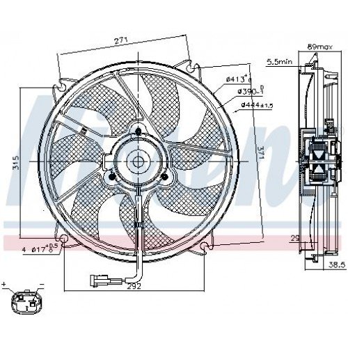 Βεντιλατέρ Νερού FIAT ULYSSE 2002 - 2010 ( 179AX ) 085206440