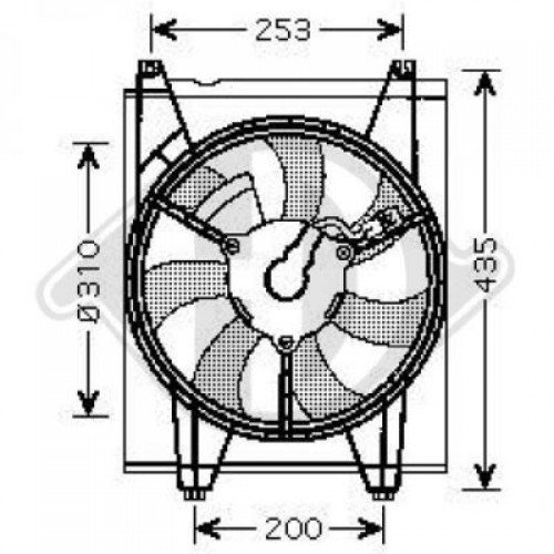 Βεντιλατέρ A/C KIA CERATO 2004 - 2009 ( LD ) 097006450