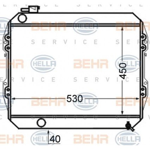 Ψυγείο Νερού TOYOTA HILUX 1989 - 1997 ( YN85-110 ) 098606310