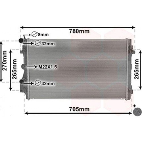 Ψυγείο Νερού AUDI A1 2010 - 2015 127006330 Ψυγείο Νερού AUDI A1 2010 - 2015 127006330