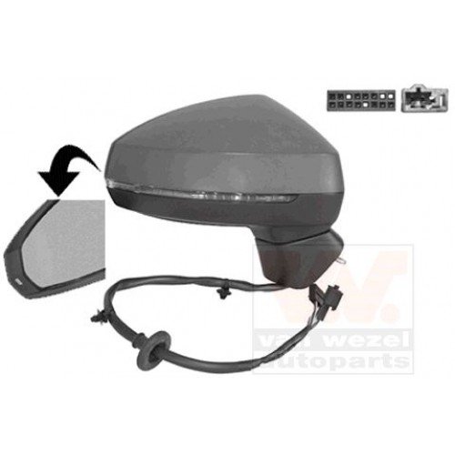 Καθρέπτης Ηλεκτρικός Θερμαινόμενος Ηλεκτρικά Ανακλινόμενος Βαφόμενος AUDI A3 2012 - 2016 ( 8V ) Δεξιά 132107581