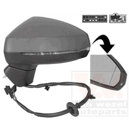 Καθρέπτης Ηλεκτρικός Θερμαινόμενος Βαφόμενος Με Φλας AUDI A3 2016 - ( 8V )( F/L ) Αριστερά 132307582