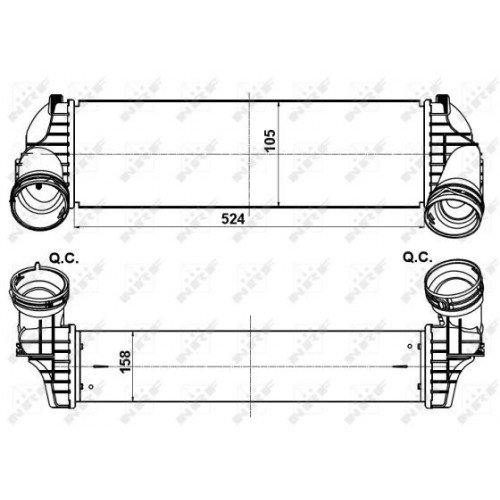 Ψυγείο Intercooler BMW X5 2011 - 2014 ( Ε70 F/L ) 151006200